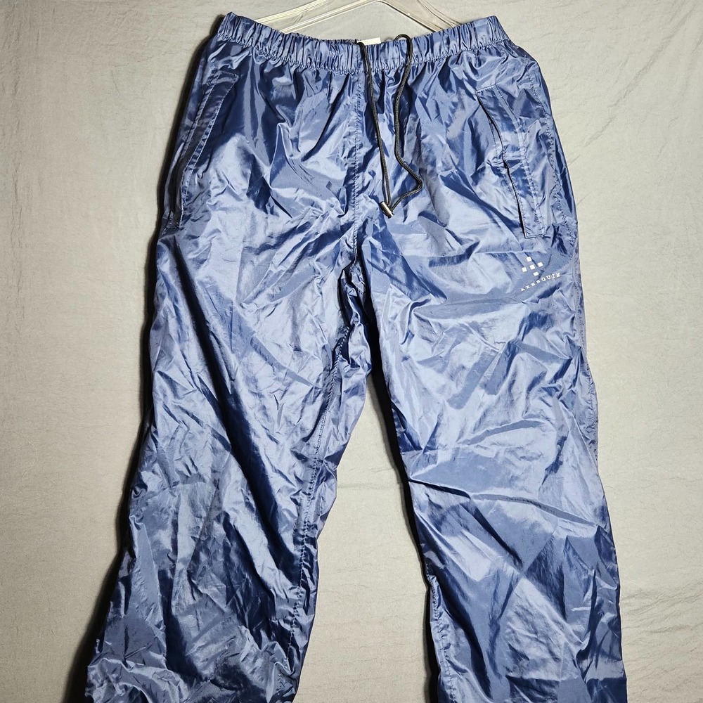 Axesquin Mens L Shell Pants Navy Blue Water Repellent Mesh Lined Ankle Zip Japan